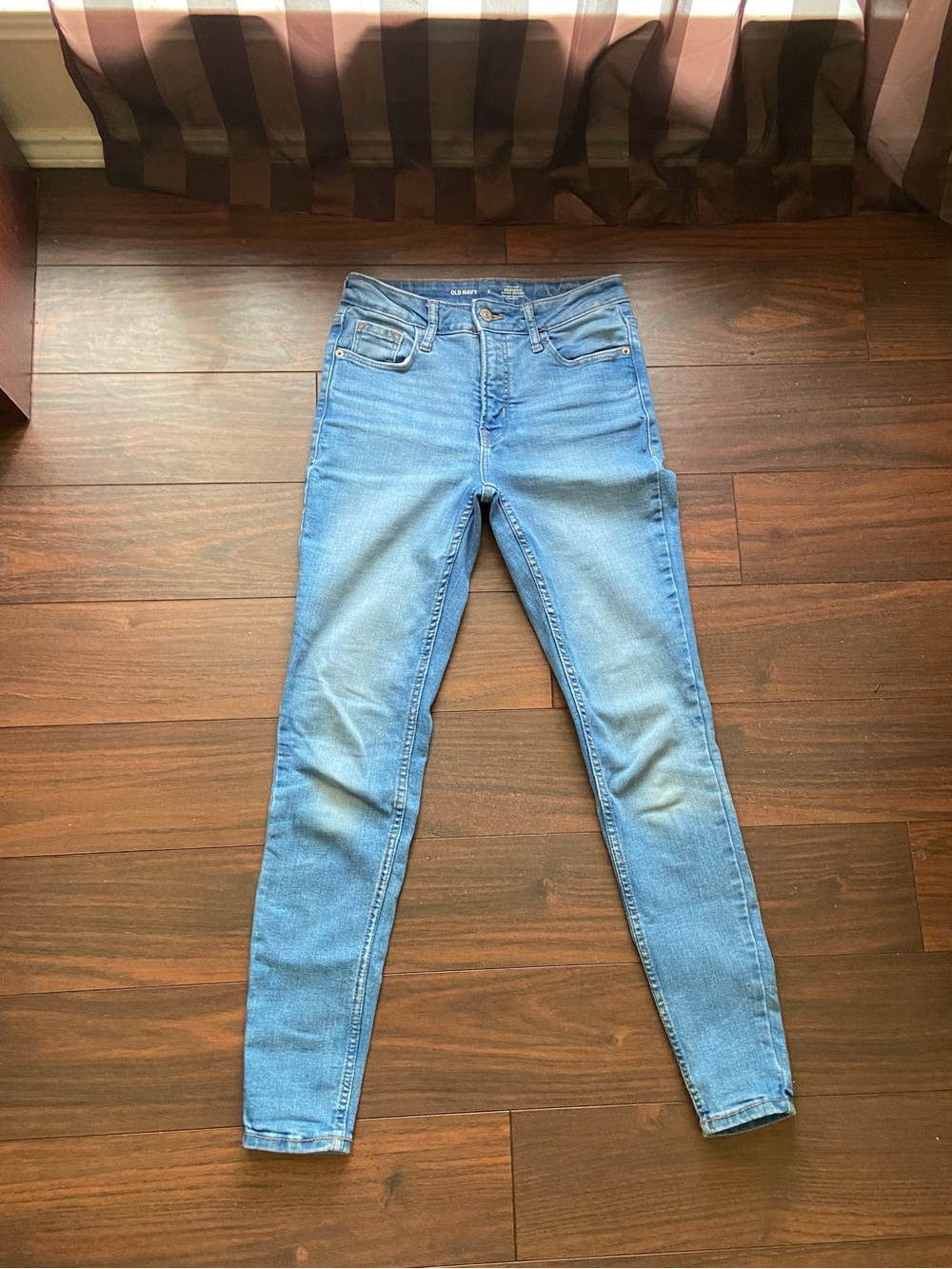 OLD NAVY Women’s Light Blue High-Rise Rockstar Super Skinny Jeans size 2